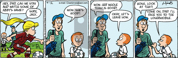 Cleats on Friday April 12, 2002 Comic Strip