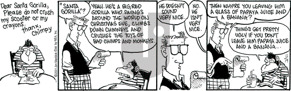 Monty on Wednesday December 19, 2001 Comic Strip