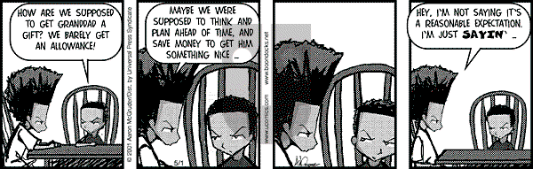 The Boondocks - Tuesday May 1, 2001 Comic Strip