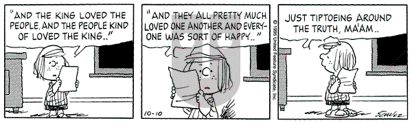 Peanuts on Tuesday October 10, 1995 Comic Strip