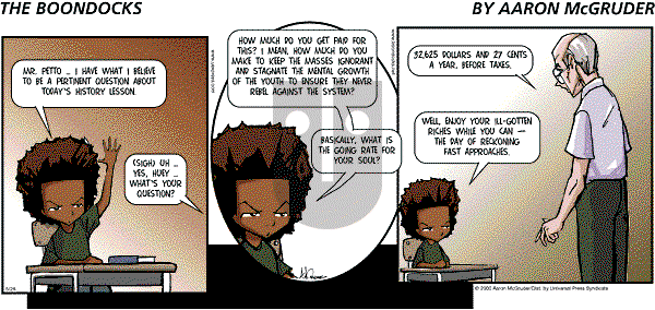 The Boondocks on Sunday December 30, 2007 Comic Strip