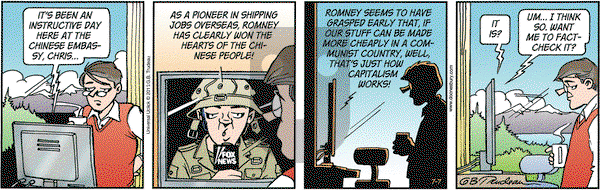 Doonesbury on Saturday July 7, 2012 Comic Strip