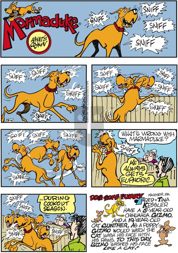 Marmaduke on Sunday August 19, 2012 Comic Strip