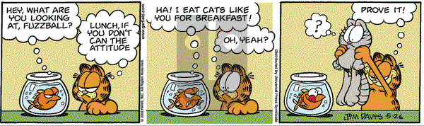 Garfield on Monday May 26, 2008 Comic Strip