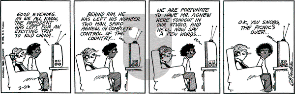 Doonesbury - Saturday February 26, 1972 Comic Strip