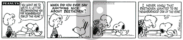 Peanuts on Thursday March 8, 1973 Comic Strip