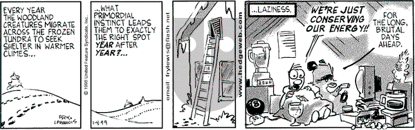 Over the Hedge on Tuesday January 5, 1999 Comic Strip
