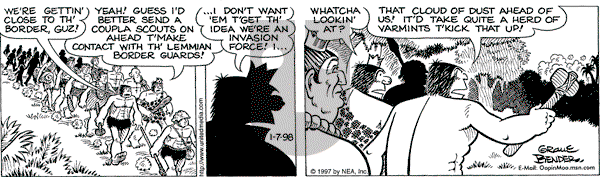 Alley Oop on Wednesday January 7, 1998 Comic Strip
