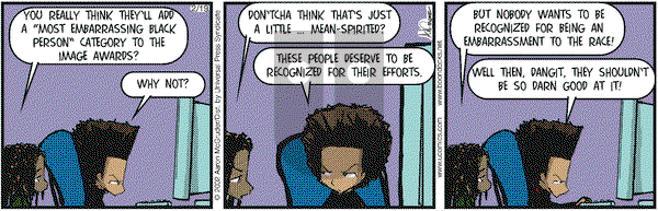 The Boondocks on Tuesday February 19, 2002 Comic Strip