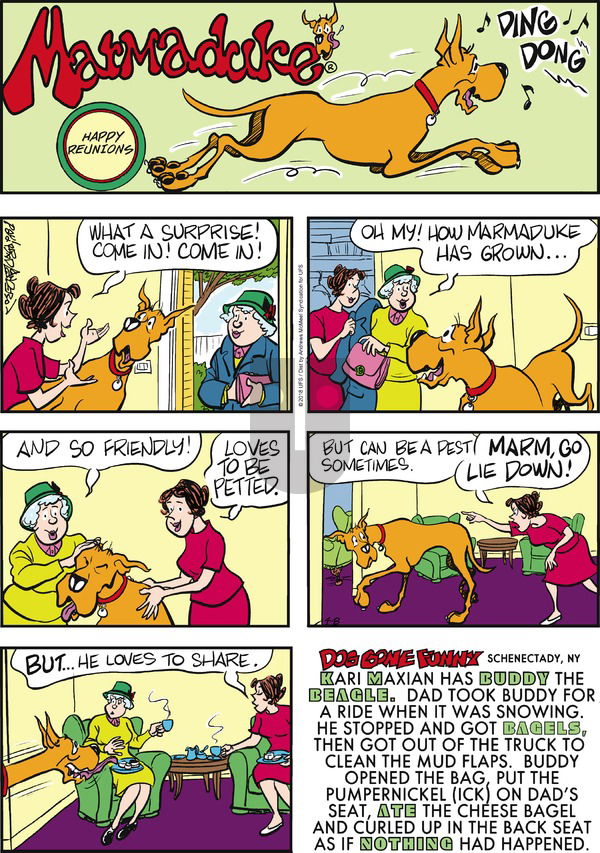 Marmaduke on Sunday April 8, 2018 Comic Strip