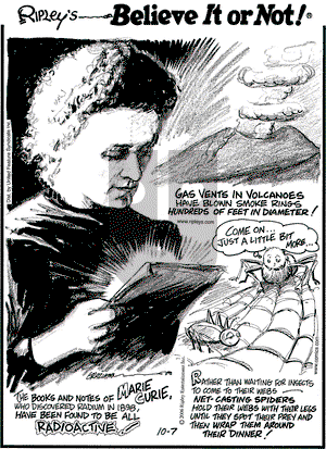 Ripley's Believe It or Not on Saturday October 7, 2006 Comic Strip