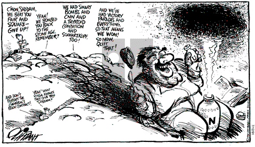 Pat Oliphant on Friday July 12, 1991 Comic Strip