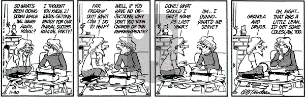 Doonesbury on Wednesday November 30, 1977 Comic Strip