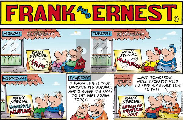 Frank and Ernest on Sunday July 22, 2012 Comic Strip