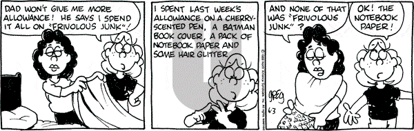 Luann on Saturday June 3, 1989 Comic Strip
