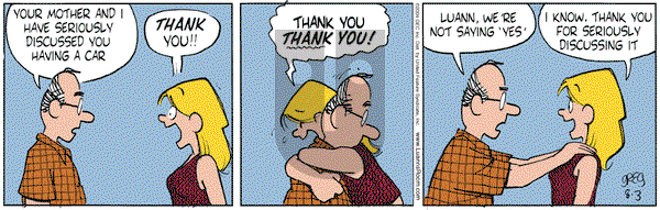 Luann on Tuesday August 3, 2004 Comic Strip