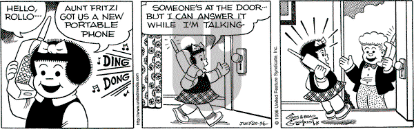Nancy on Saturday July 20, 1996 Comic Strip