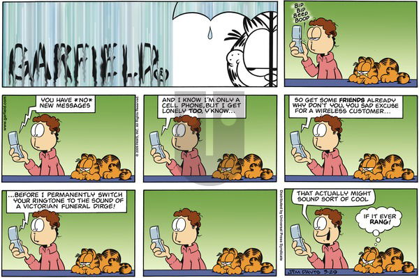 Garfield on Sunday March 29, 2009 Comic Strip