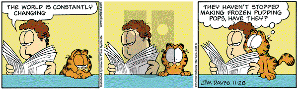 Garfield on Wednesday November 28, 2001 Comic Strip