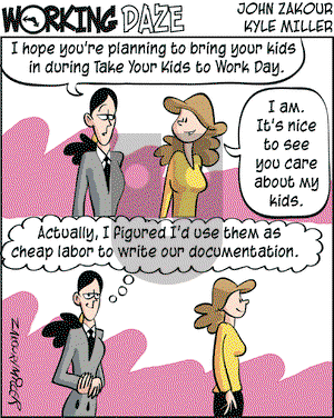 Working Daze on Thursday January 22, 2004 Comic Strip