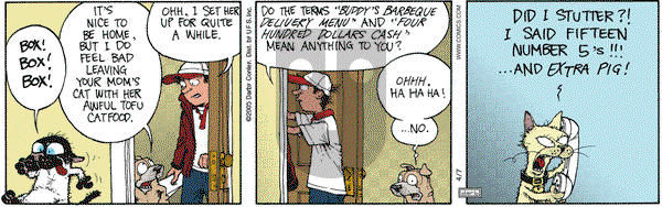 Get Fuzzy on Thursday April 7, 2005 Comic Strip