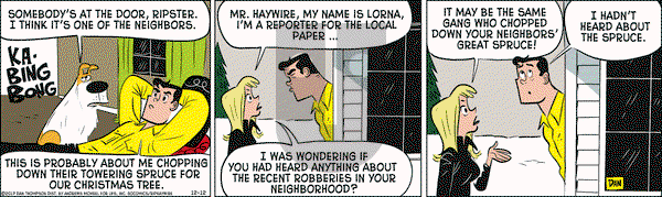 Rip Haywire on Tuesday December 12, 2017 Comic Strip