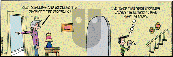 Grand Avenue on Tuesday January 9, 2018 Comic Strip