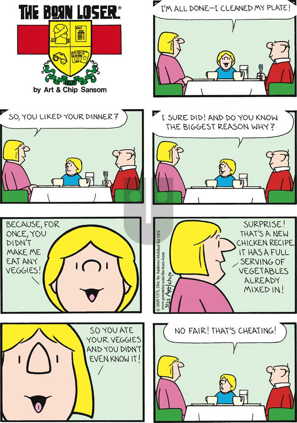 The Born Loser on Sunday March 22, 2020 Comic Strip