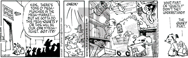 Over the Hedge on Saturday January 20, 2001 Comic Strip