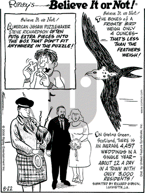 Ripley's Believe It or Not on Tuesday August 22, 2000 Comic Strip