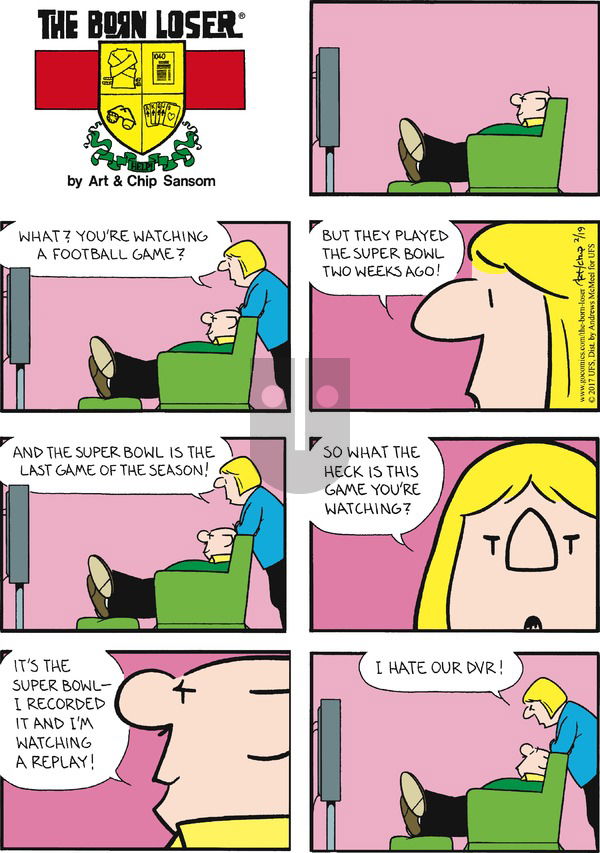The Born Loser on Sunday February 19, 2017 Comic Strip
