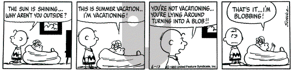 Peanuts on Monday June 13, 1983 Comic Strip