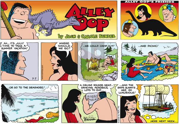 Alley Oop on Sunday July 7, 2002 Comic Strip