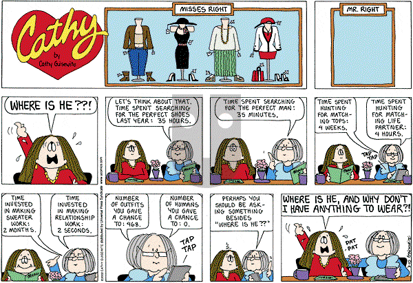Cathy Classics - Sunday March 10, 2013 Comic Strip