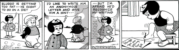 Nancy on Monday January 17, 1949 Comic Strip