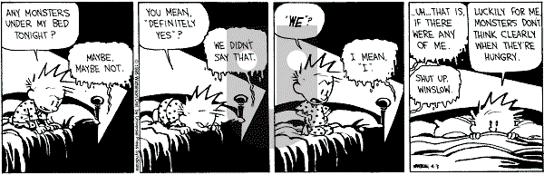 Calvin and Hobbes - Monday April 3, 1995 Comic Strip