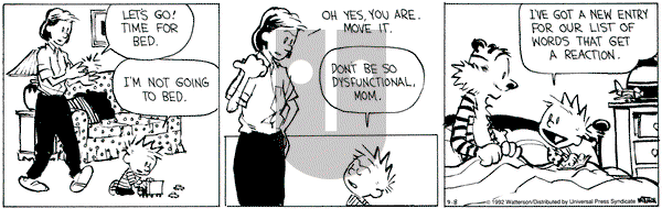 Calvin and Hobbes on Tuesday September 8, 1992 Comic Strip