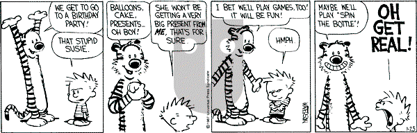 Calvin and Hobbes - Friday January 23, 1987 Comic Strip