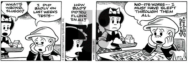 Nancy on Saturday October 11, 2003 Comic Strip
