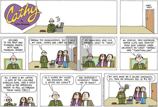 Cathy Classics on Sunday April 5, 2009 Comic Strip