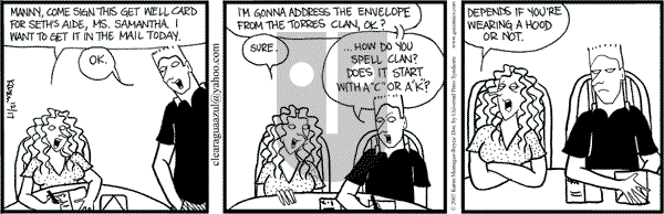 Clear Blue Water on Monday December 17, 2007 Comic Strip