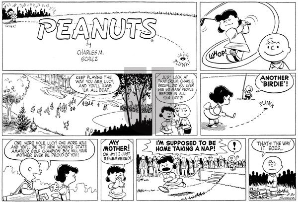 Peanuts on Sunday May 30, 1954 Comic Strip