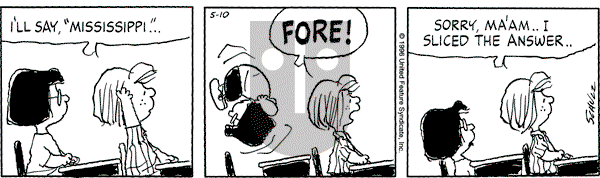 Peanuts - Friday May 10, 1996 Comic Strip