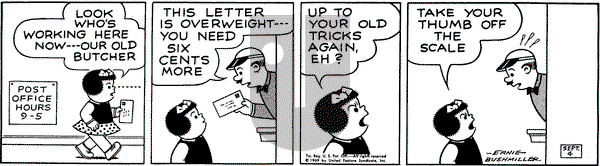 Nancy on Thursday September 4, 1969 Comic Strip