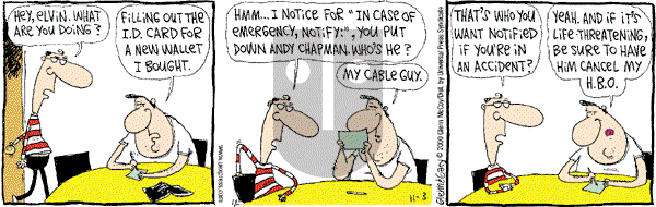 The Duplex on Friday November 3, 2000 Comic Strip