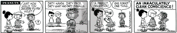 Peanuts on Saturday January 28, 1956 Comic Strip