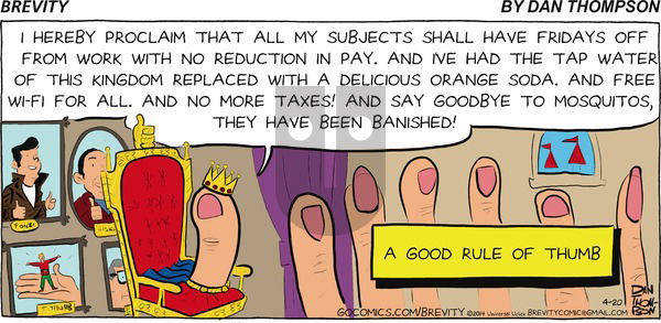 Brevity on Sunday April 20, 2014 Comic Strip