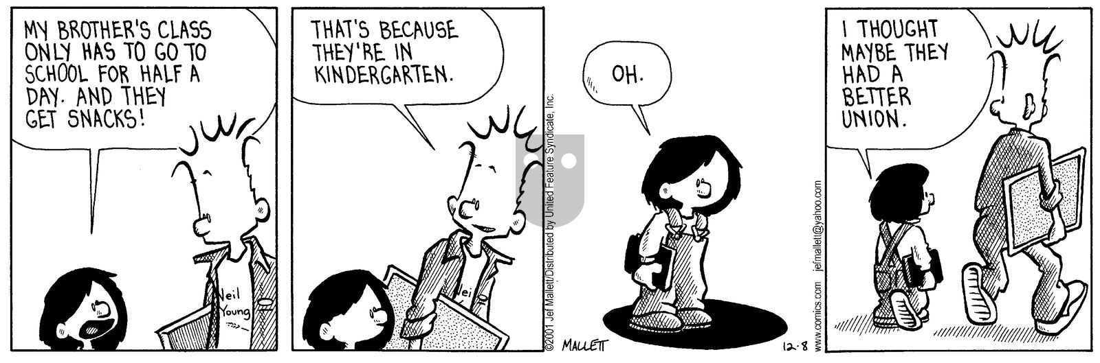 Frazz - Saturday December 8, 2001 Comic Strip