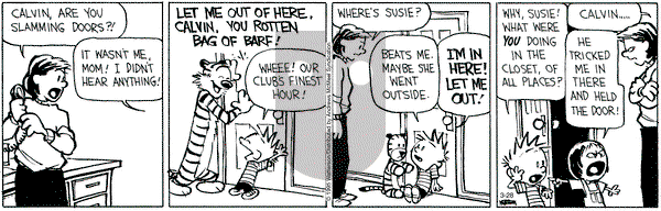 Calvin and Hobbes on Friday March 28, 2025 Comic Strip