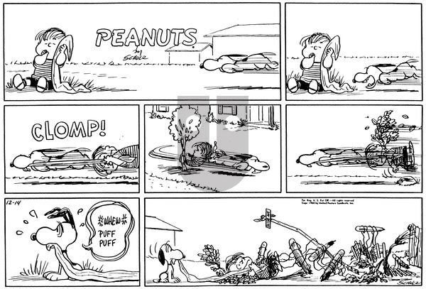 Peanuts on Sunday December 14, 1958 Comic Strip